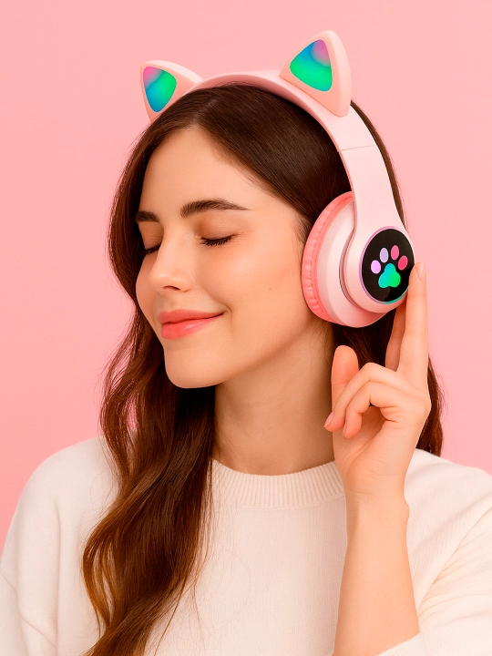 Simsiz quloqchinlar Bluetooth 5.1, qizlar va bolalar uchun mikrofonli quloqchinlar sovg'a