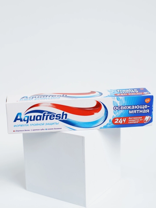 Aquafresh Зубная паста, Тройная защита, освежающе-мятная, 100 мл