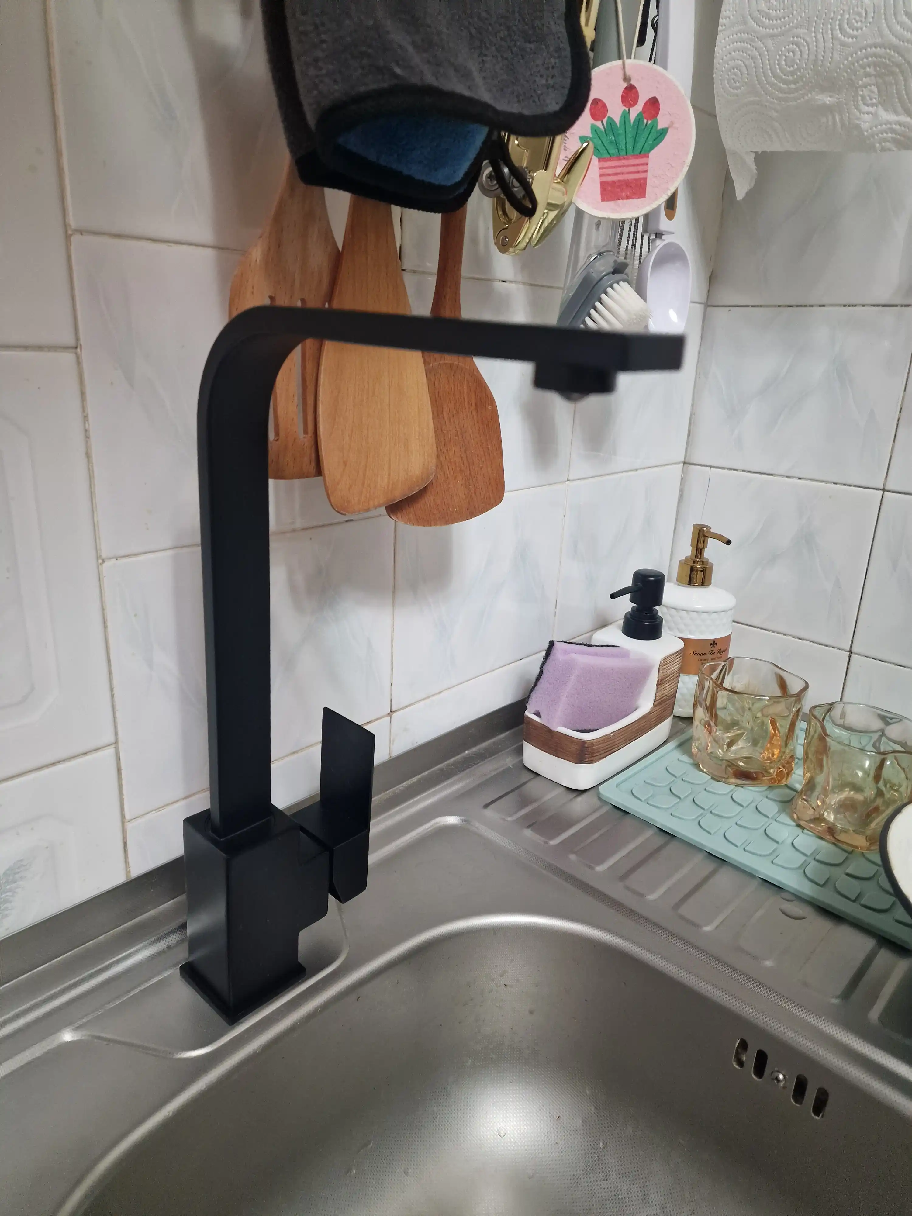 Oshxona va vanna uchun aralashtirgich, baland, Aqua Luxe