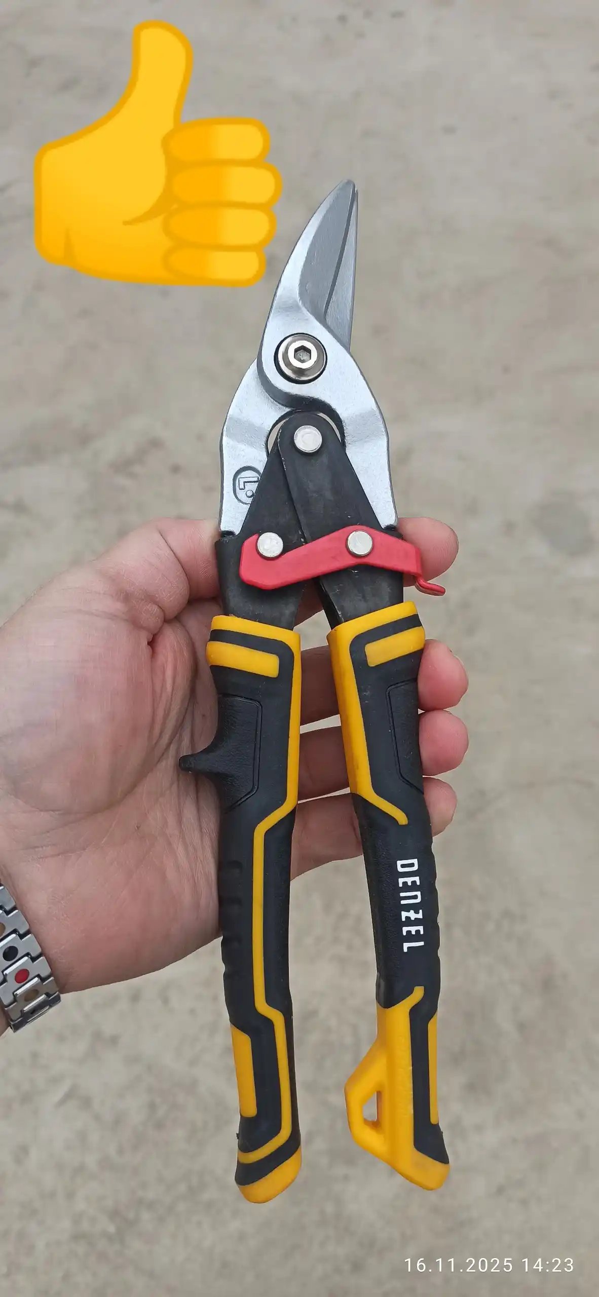 DENZEL metall qaychi, tekis va chap kesma, 270 mm, 78372