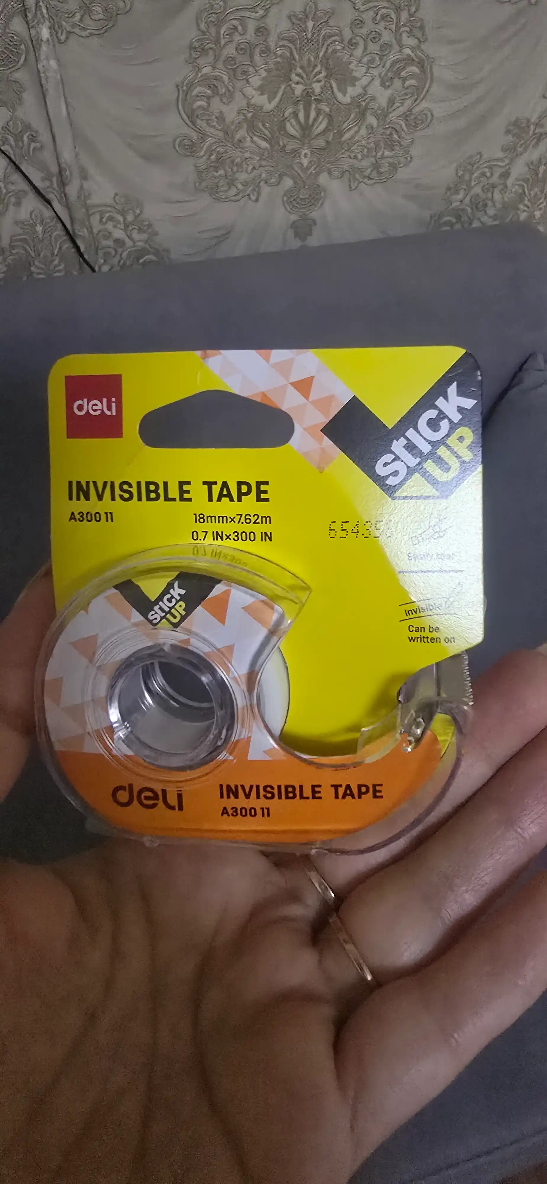Скотч, 18 * 7.62 м, с диспен. Invisible 30011 Deli