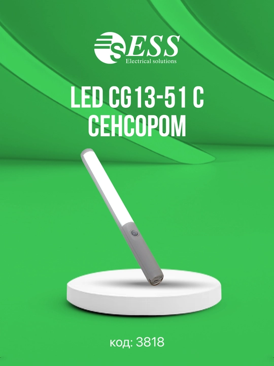 Akkumulyatorli LED chiroqlar ESS, harakat sensori va magnit bilan