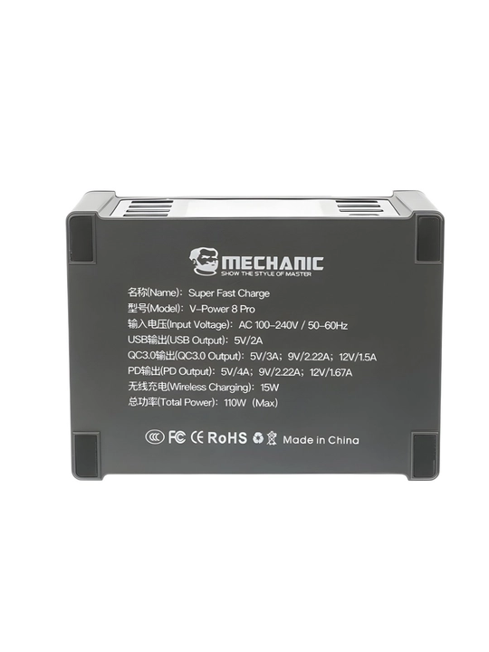 Mechanic V-Power 8 Pro 110W – 8 портов зарядная станция для смартфонов и планшетов