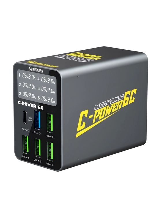 Mechanic C-Power 6C – интеллектуальная зарядная станция с 6 USB портами - 
