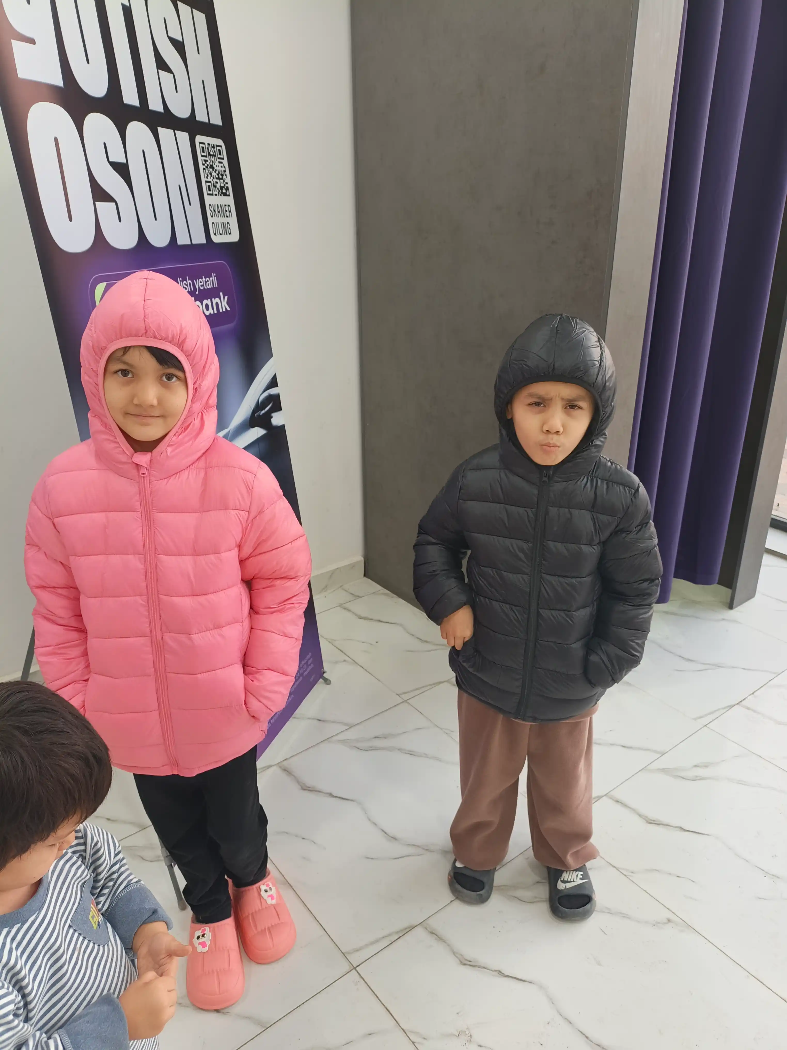 Bolalar kurtkasi, mavsumiy, o‘g‘il bolalar va qizlar uchun, qishga par kamzul