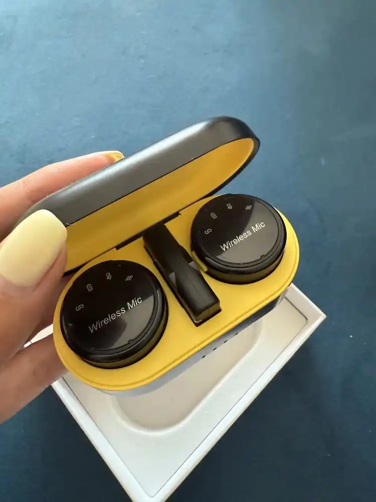 Simsiz petlichkali mikrofon, 2 tasi 1 da, iPhone va Android uchun, Type-C va Lightning