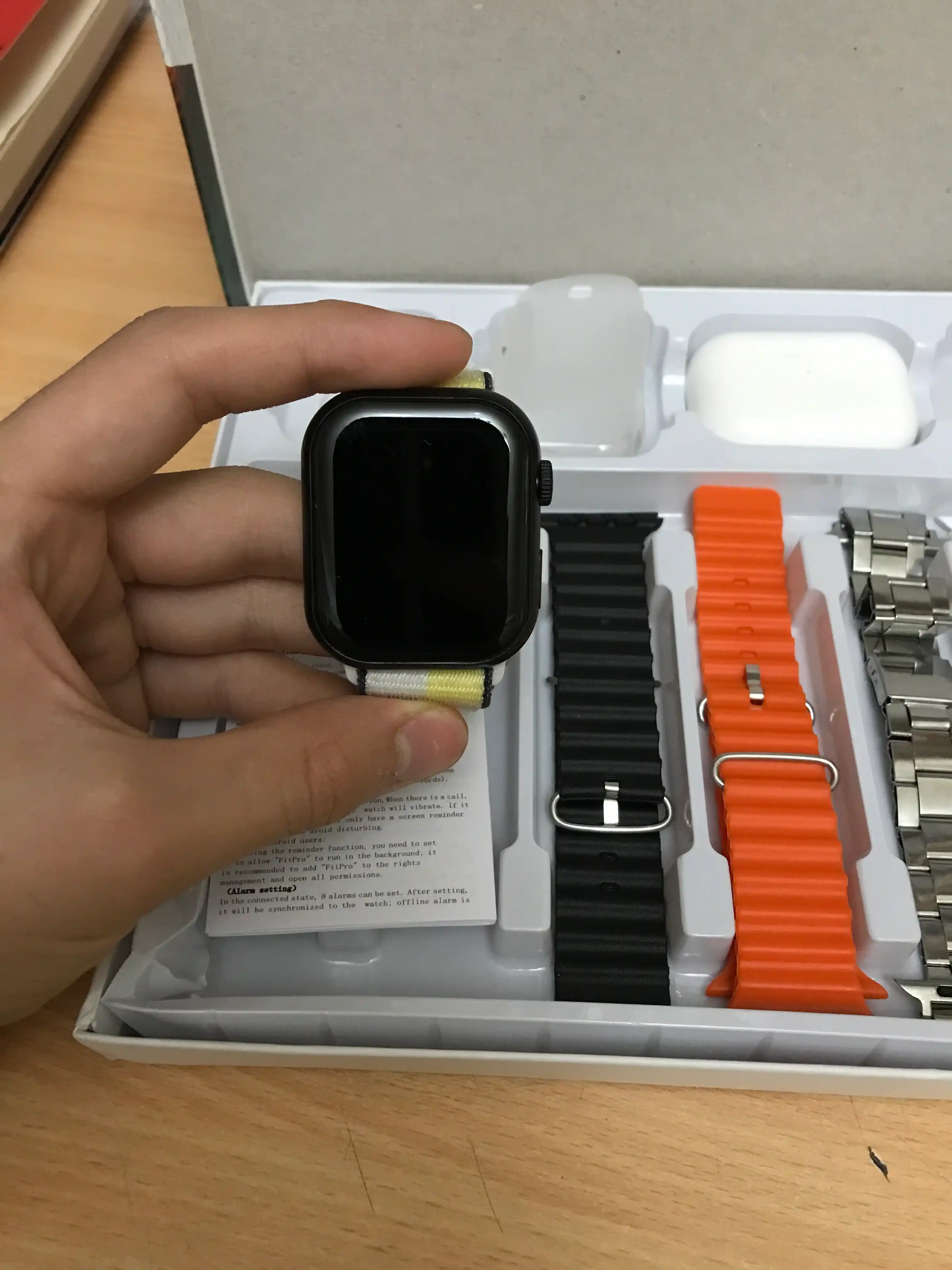 Smart Watch Ultra va Pods pro quloqchinlari, 8 ta bilaguzuk, 10 tasi 1 da, aqlli soat