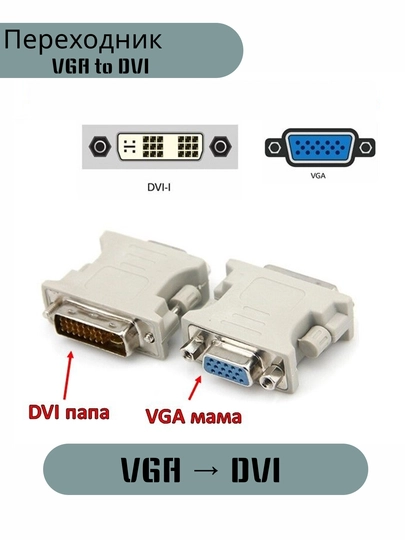 Perexodnik DVI -> VGA - 