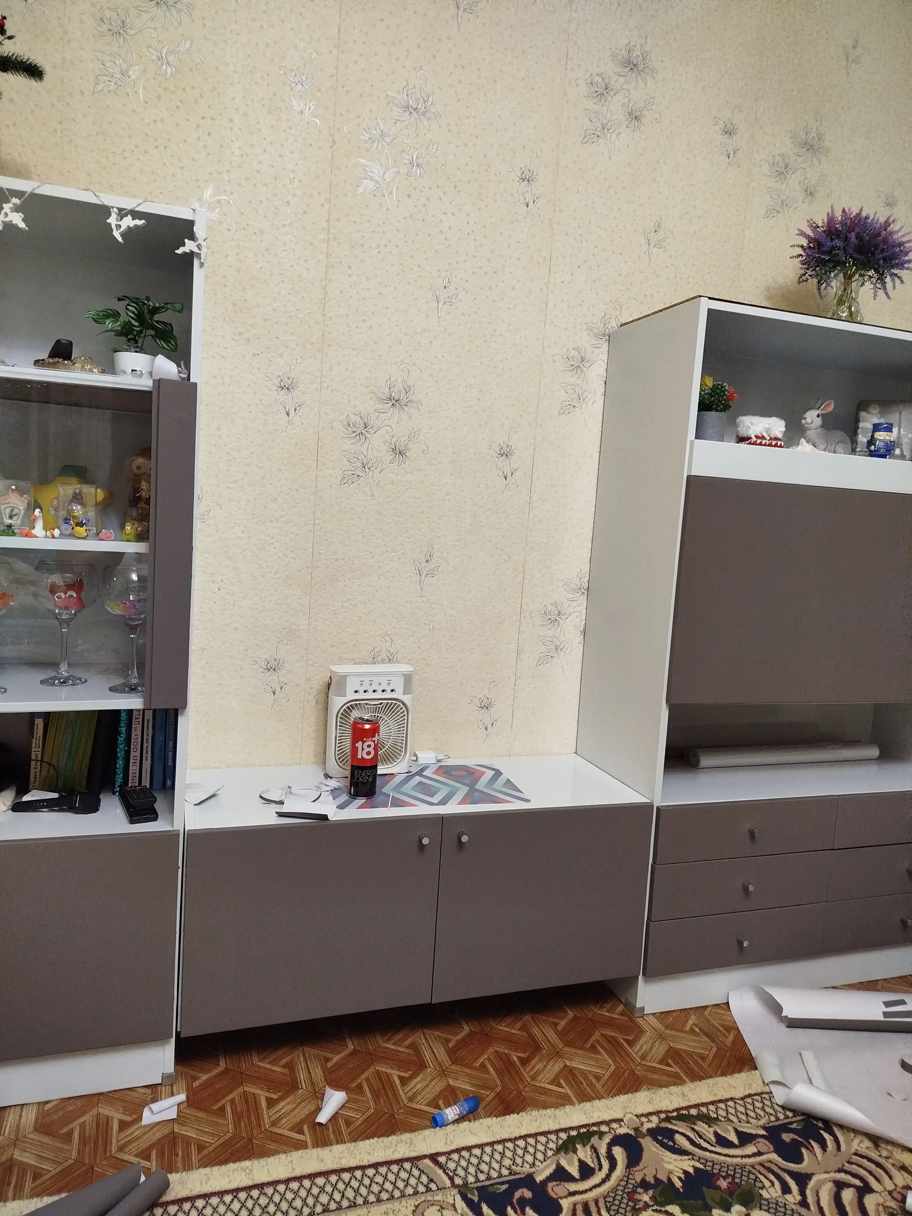 Самоклейка для мебели, пленка самоклеящаяся, однотонная, 300х40, 300х60