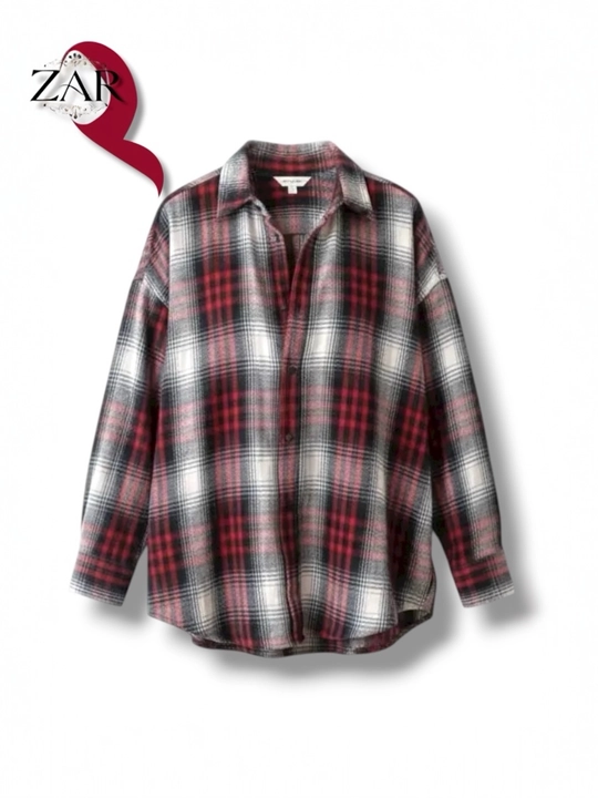 Ayollar uchun katakli, tugmachali ko‘ylak, o'lchami standart 44-50 M-XL - 