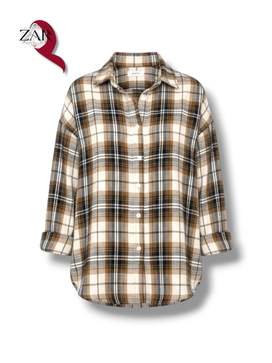 Ayollar uchun katakli, tugmachali ko‘ylak, o'lchami standart 44-50 M-XL - 