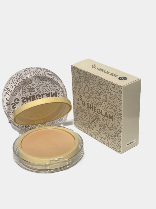 Профессиональная тональная основа, пудра sheglam SPF30+, тон 01 и тон 02 - 