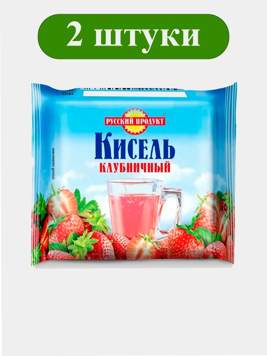 Qulupnay kissel briketi, 2 x 190g - 