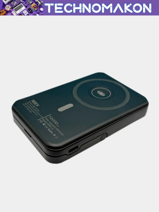Tashqi quvvat banki Reex RPB-14 10000 Magsafe akkumulyatori, ingichka, tez zaryadlanadigan, PD 22,5 Vt
