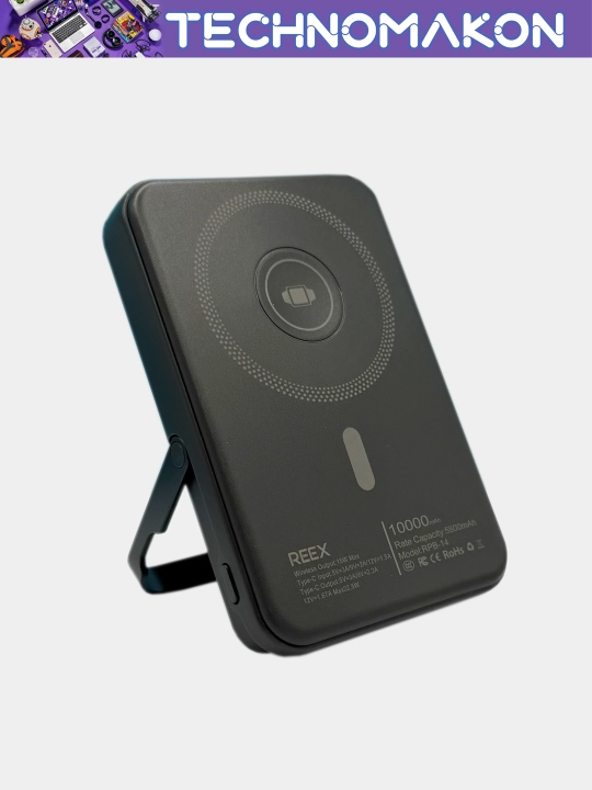 Tashqi quvvat banki Reex RPB-14 10000 Magsafe akkumulyatori, ingichka, tez zaryadlanadigan, PD 22,5 Vt