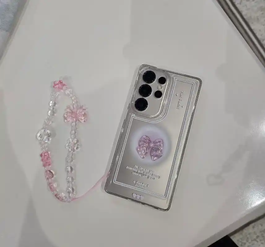 Kapalak va munchoqli marjon zanjiri, telefon, sumka va kalitlar uchun aksessuar,brelok