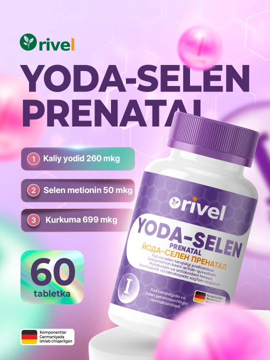 Qalqonsimon bez va immunitetni qo‘llab-quvvatlovchi YODA-SELEN prenatal - 