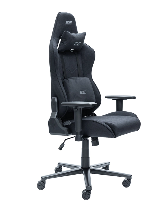 Компьютерное игровое кресло 2E GAMING BUSHIDO Lite, ткань, 2D подлокотник, 90 кг,газлифт 4