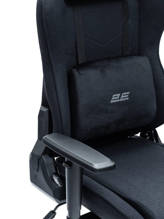Компьютерное игровое кресло 2E GAMING BUSHIDO Lite, ткань, 2D подлокотник, 90 кг,газлифт 4