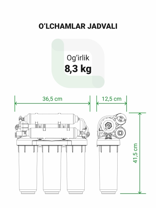 Geyzer Allegro M teskari osmos, mineralizator bilan, 6 bosqichli tozalash