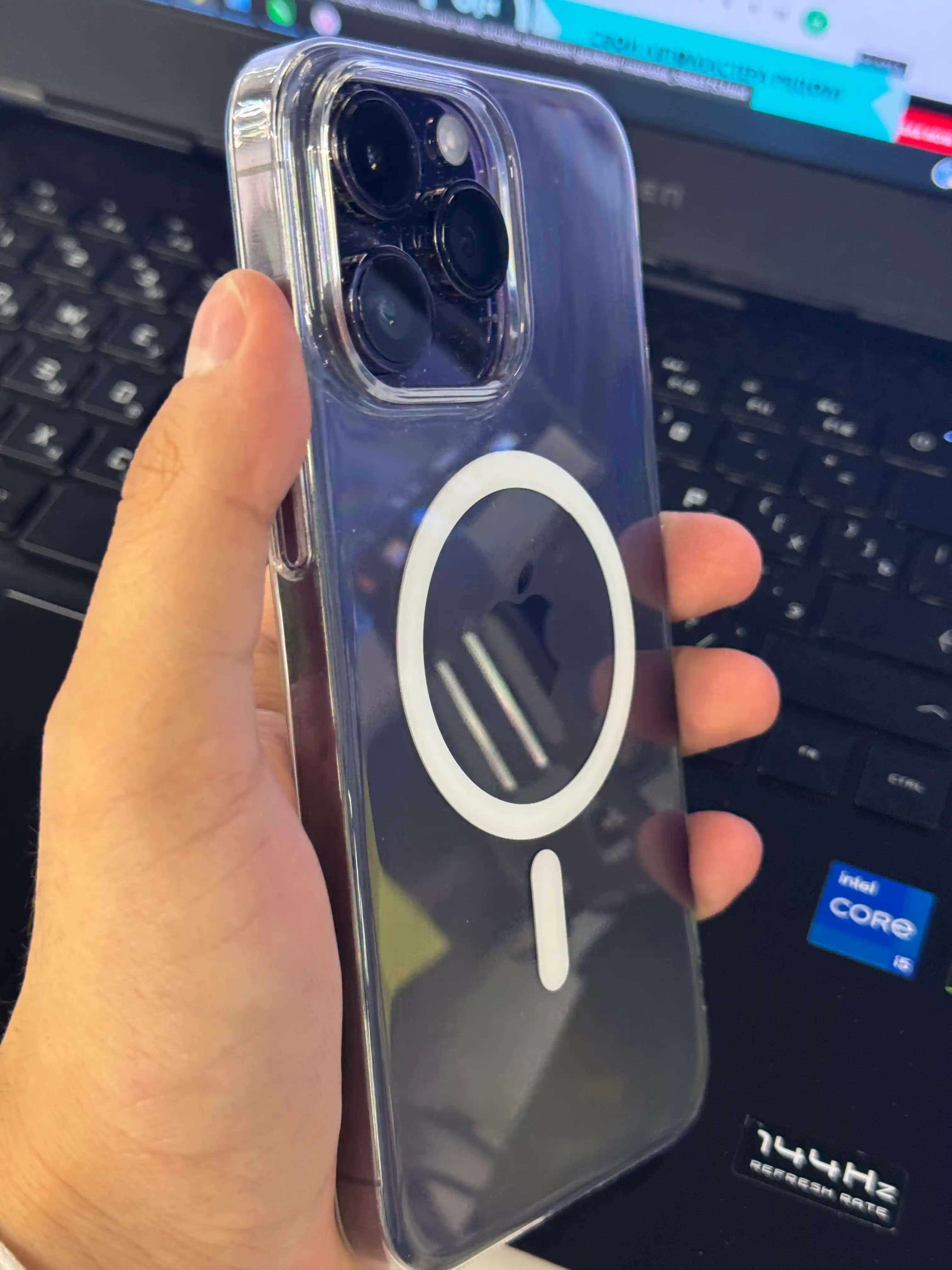 Чехол для iPhone 17, 16, 15, 14 , 13, 12, Pro, Pro Max, Magsafe Crystal Slim