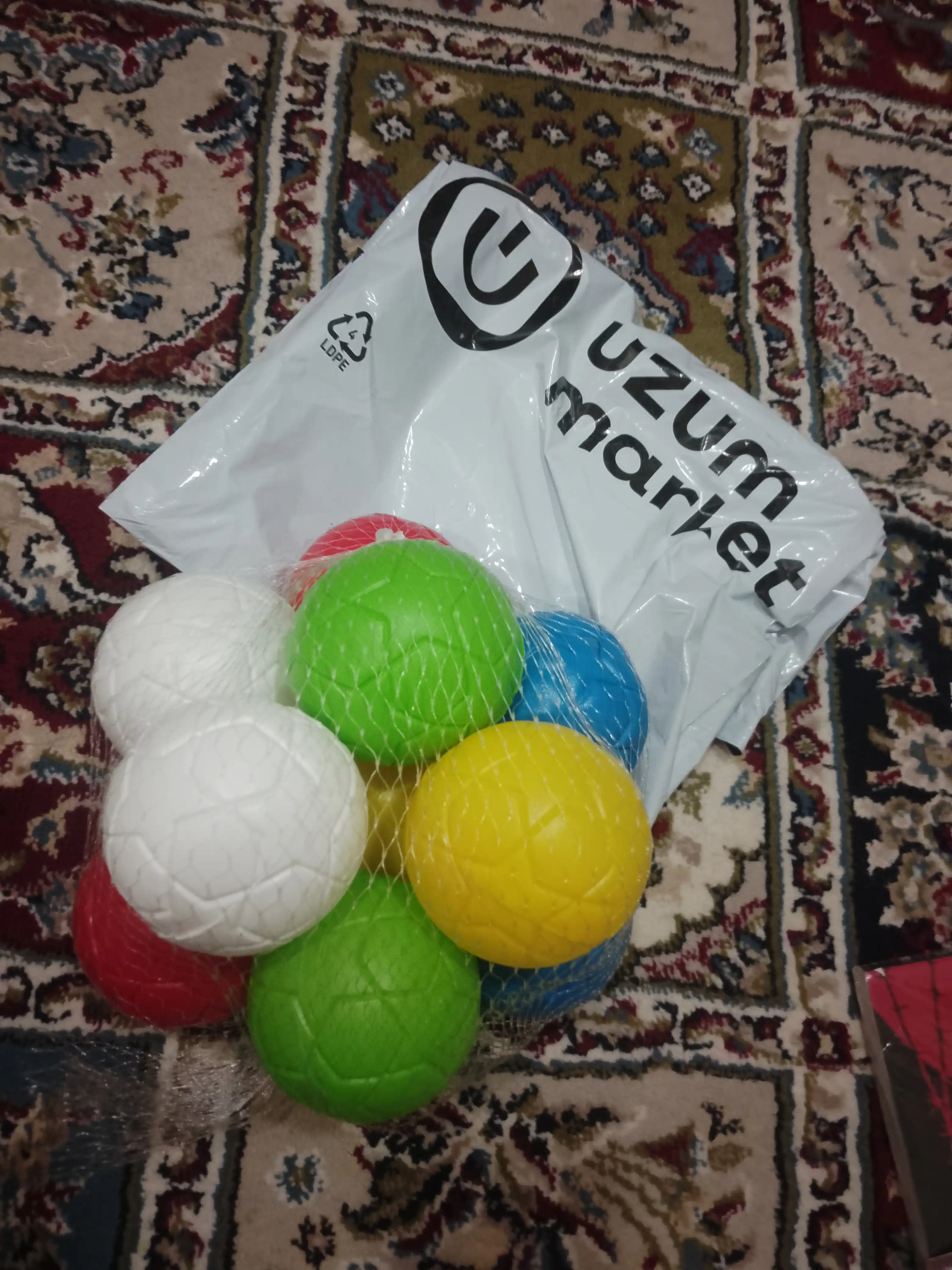 Koptoklar, 7 sm, bolalar uchun zararsiz, rangli, 10, 30, 50, 100 dona