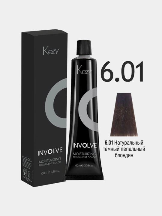 Kezy Involne Color soch bo‘yoqi “Tabiiy-Kulrang” 6.01, 100 ml - 