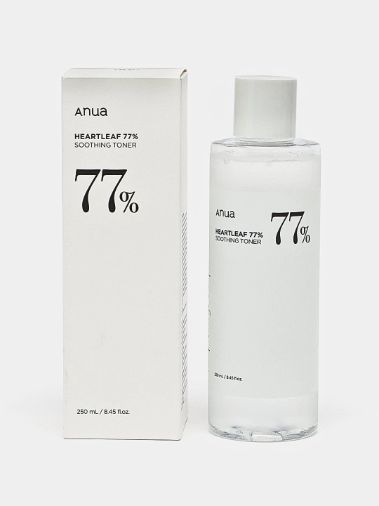 Terini parvarishlash uchun tinchlantiruvchi toner ANUA Heartleaf 77%