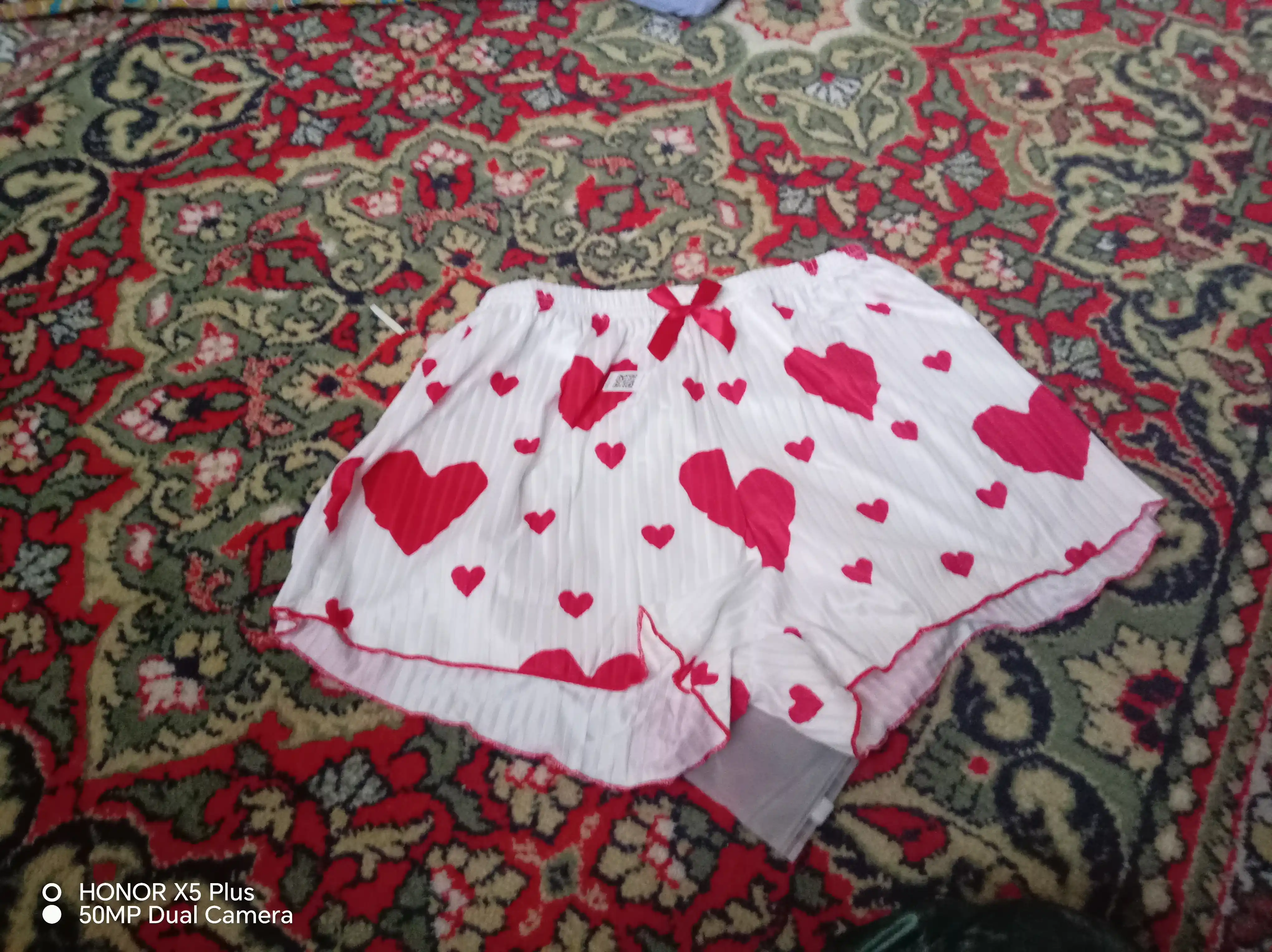 Пижама с шортами и сердечками