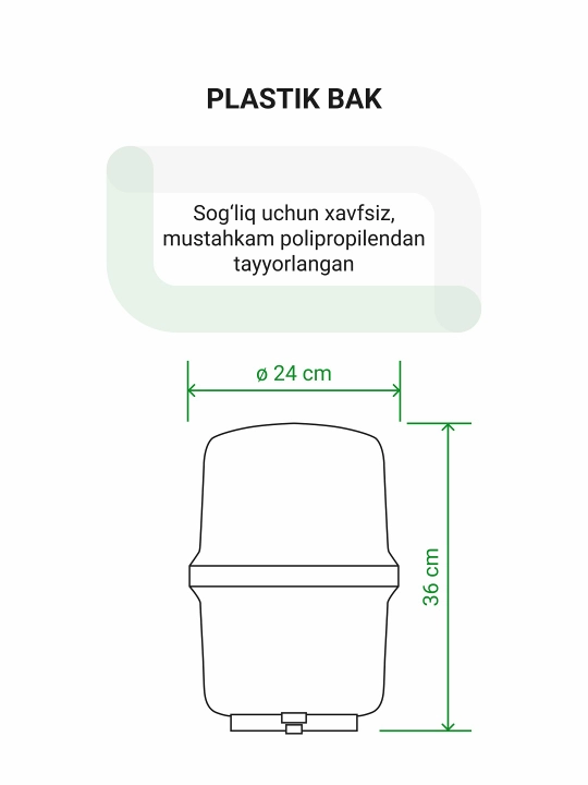 Geyzer Allegro-P teskari osmos nasos bilan, kuniga 200 litr, qattiq suv uchun