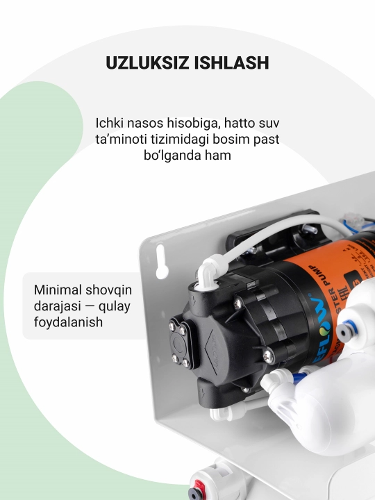 Geyzer Allegro-P teskari osmos nasos bilan, kuniga 200 litr, qattiq suv uchun