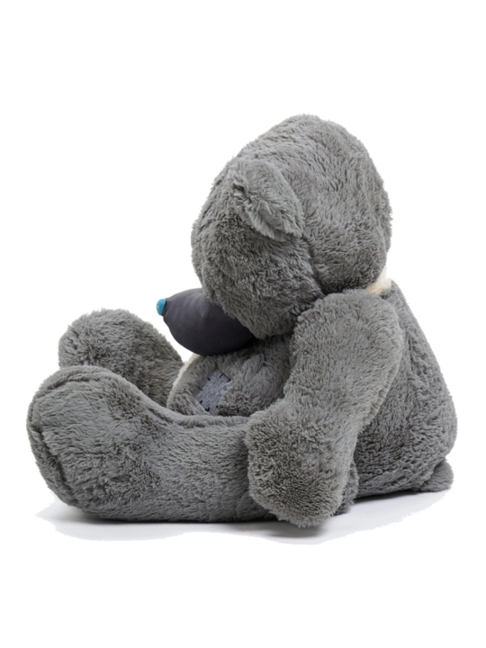 Плюшевый мишка Teddy серый, мягкая игрушка, большой медведь