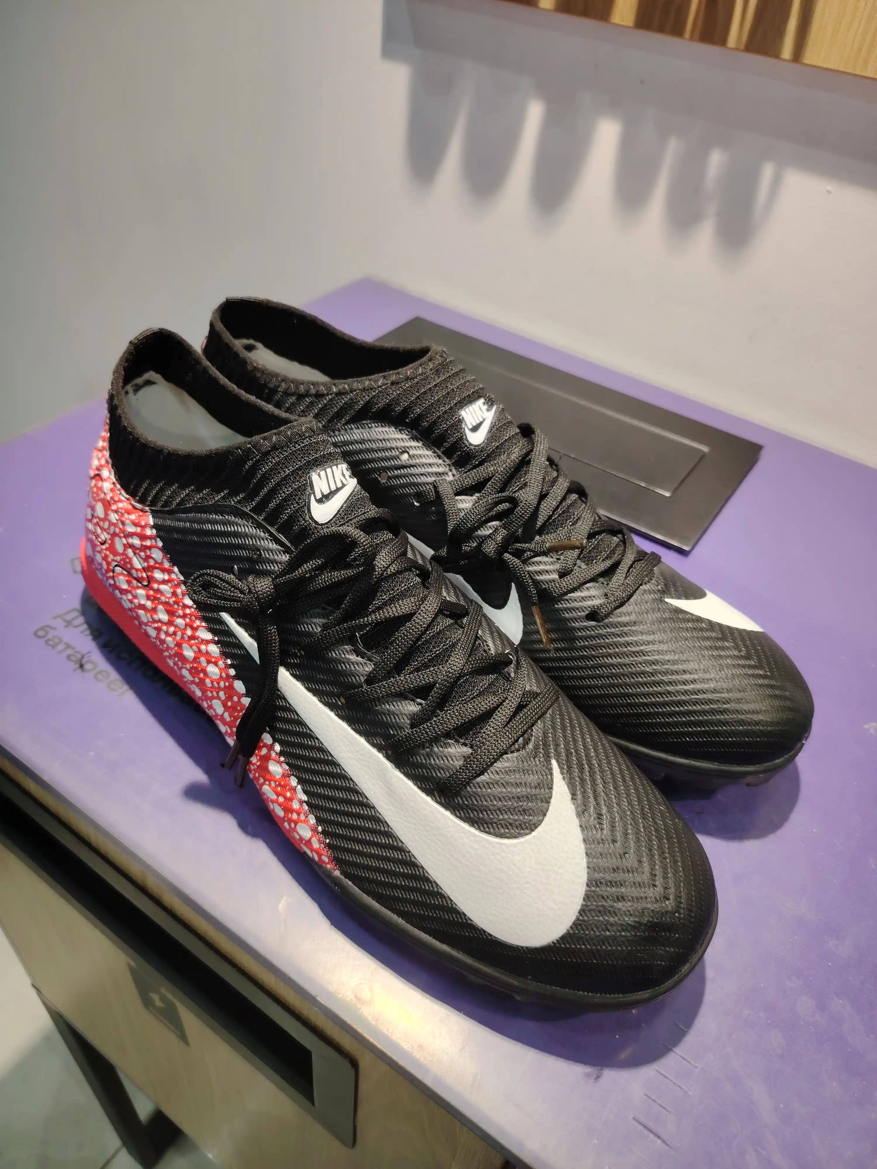 Футбольные бутсы Air Zoom, сороконожки, с манжетом и Полуманжеты, яркие цвета