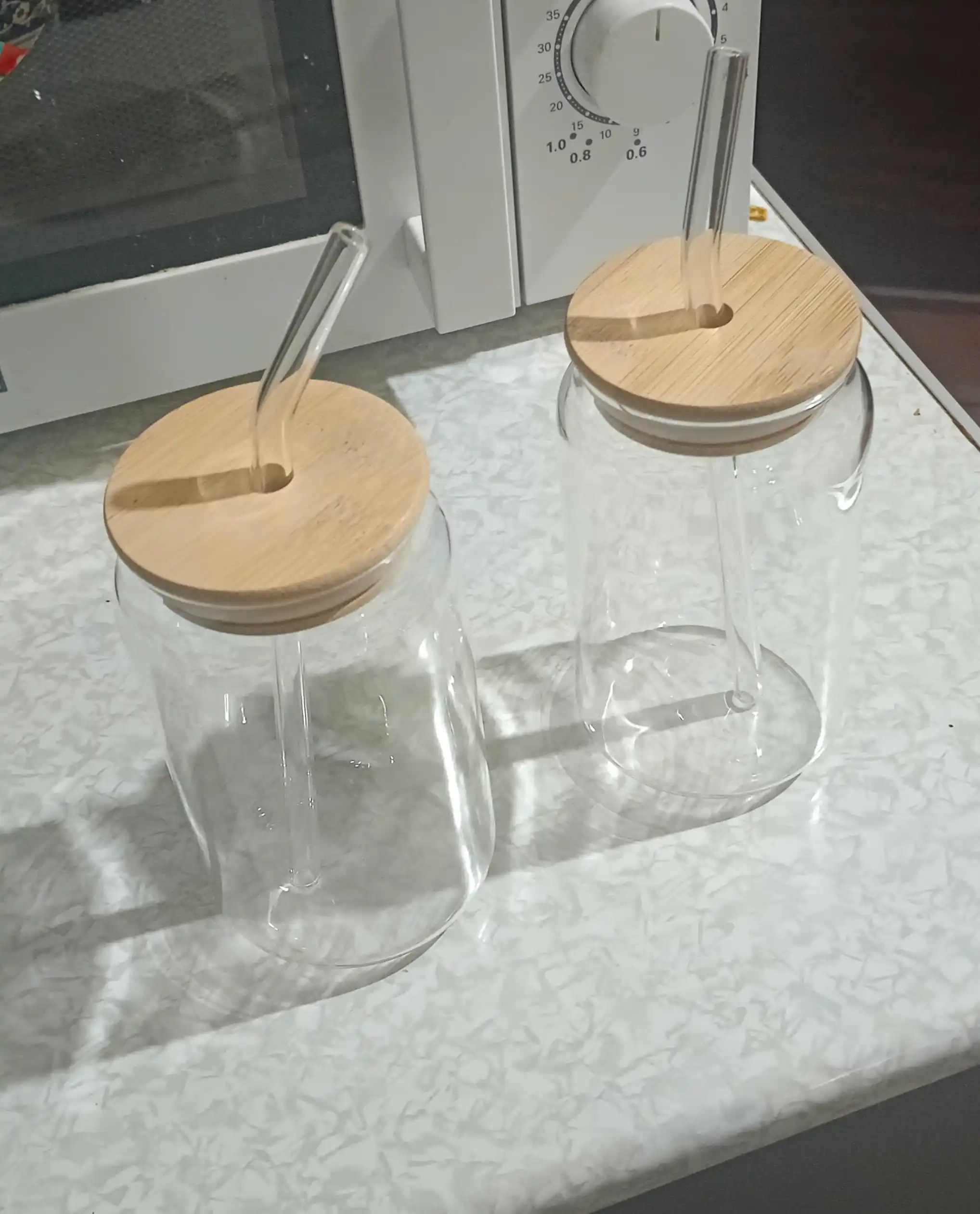 Qahva va choy uchun shisha krujkalar to‘plami, 2 dona