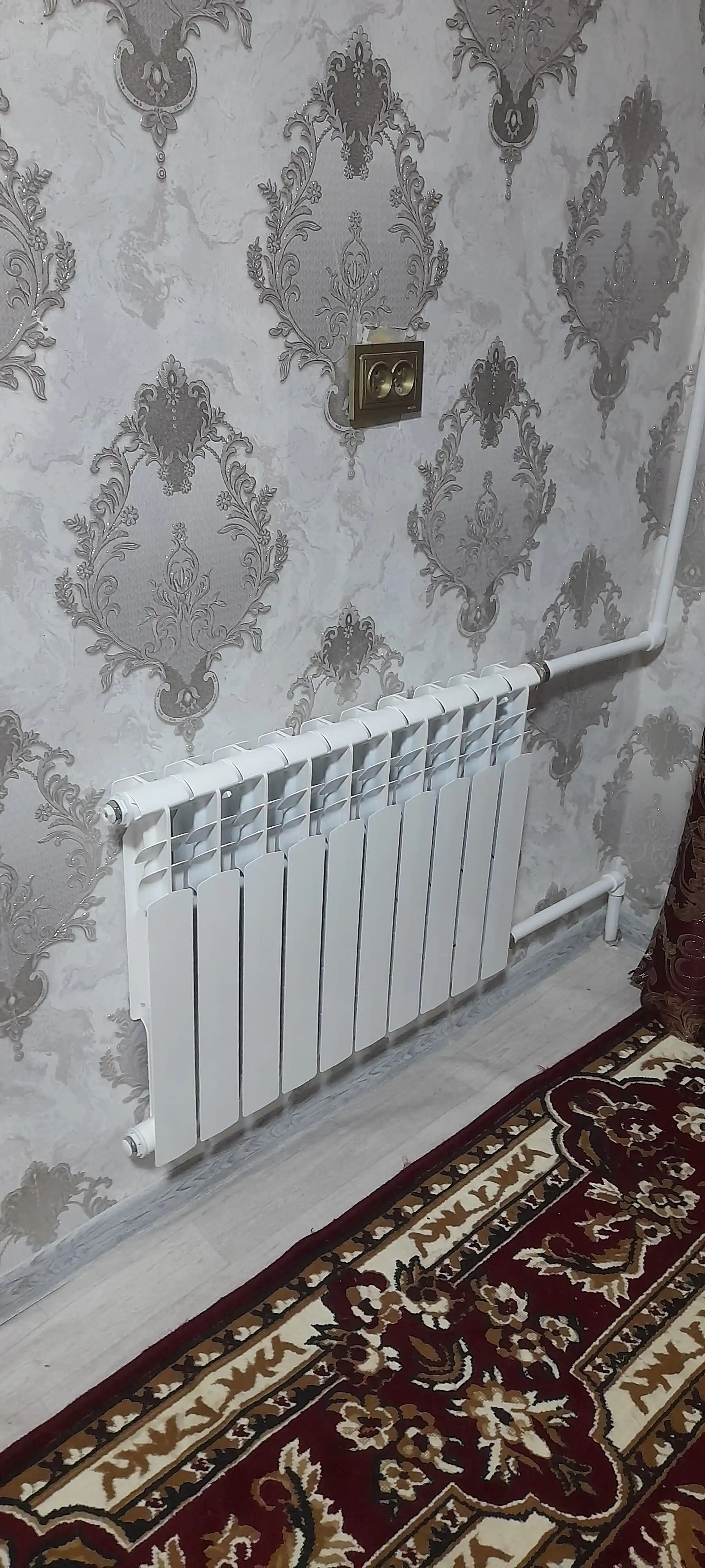 Bimetall radiator 10 seksiya, 500/80, isitish radiatori batareya, 20 bar, 10 yil kafolat