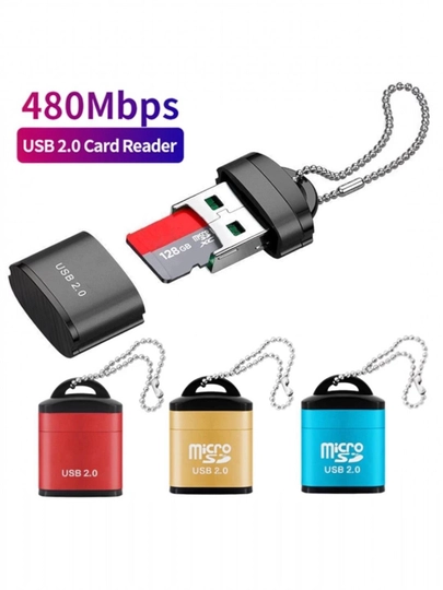 Картридер USB-адаптер Micro SD, черный