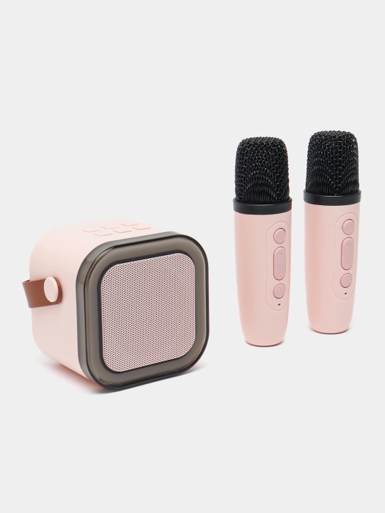 Karaoke uchun 2 ta mikrofonli portativ Bluetooth karnay