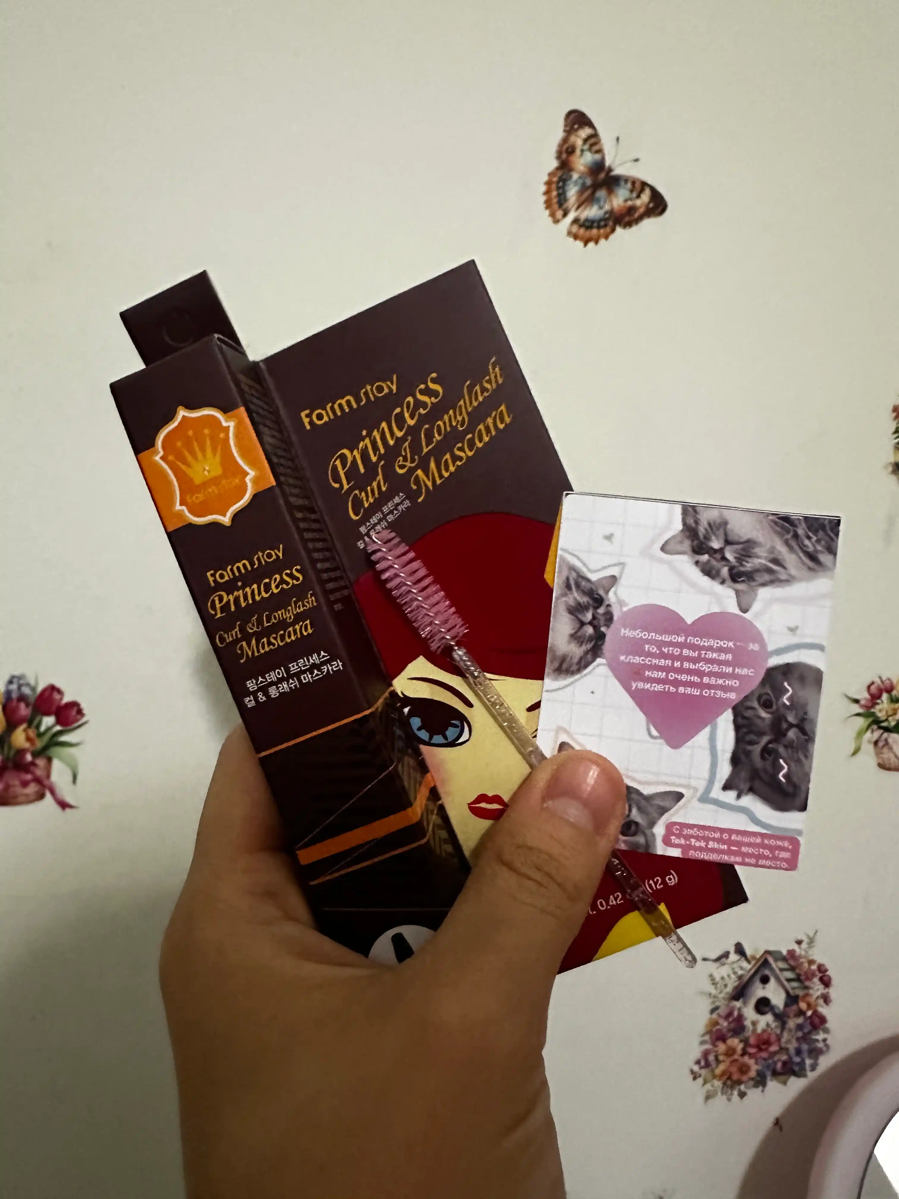Водостойкая тушь для ресниц, с коллагеном, 2 в 1, Farm Stay Gold Collagen Dual Volume