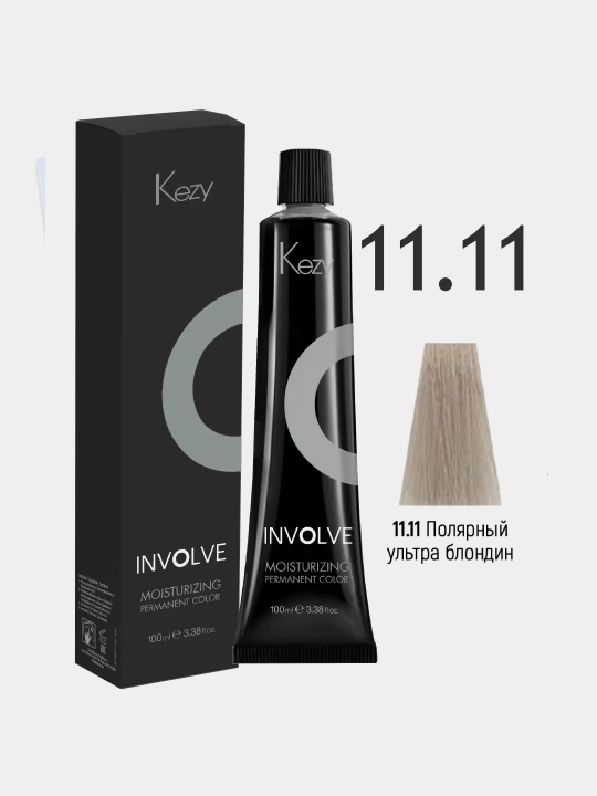 KEZY Involne Color soch bo‘yoqi “Polyarnyy Ultra Blond” 11.11, 100 ml - 