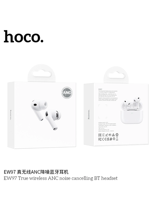 Pro 3 EW97 TWS mikrofonli Bluetooth simsiz eshitish vositasi, oq