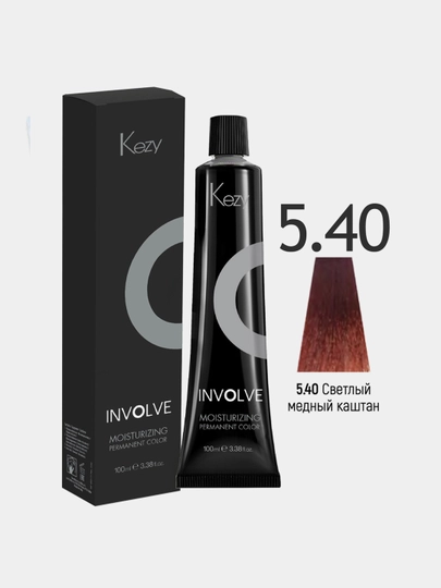 Краска для волос KEZY Involne Color оттенок Светло-каштановый медный 5.40, 100 мл