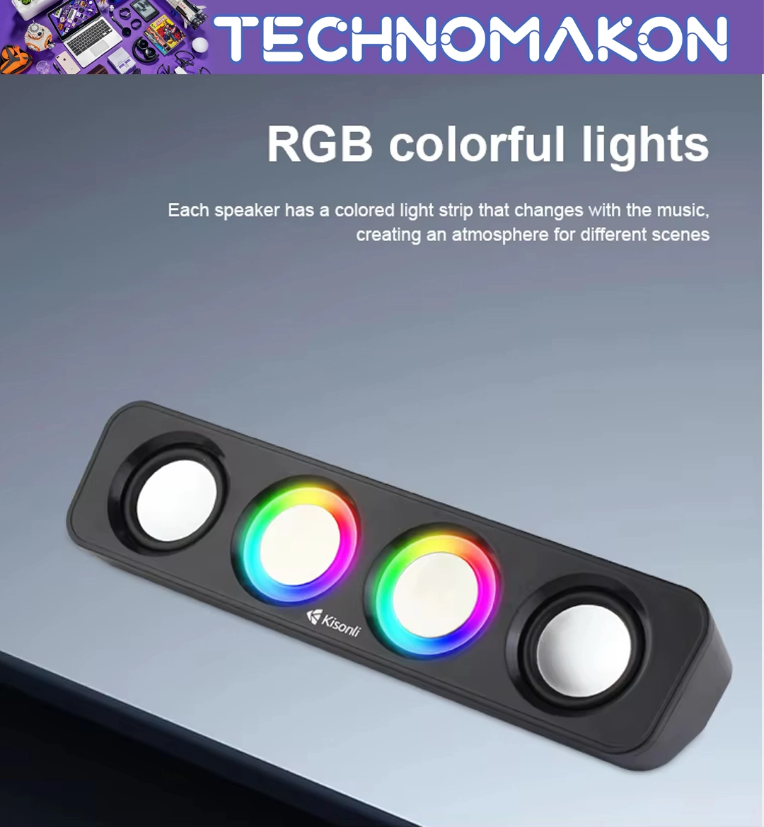 Компьютерные колонки Kisonli i-680BT, Bluetooth, AUX, 2x3W ...