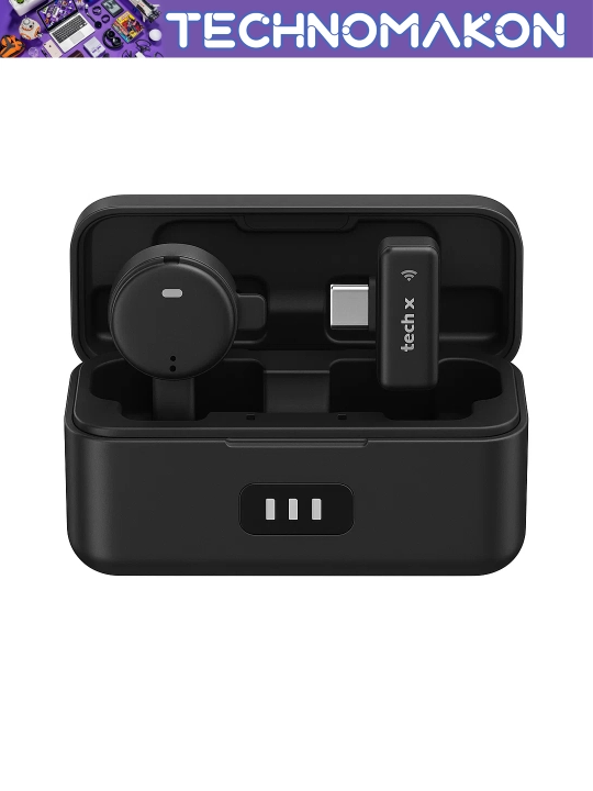 Simsiz mikrofon Tech-X Aura Lite, universal, 2 tasi 1 da smartfon uchun, dinamik