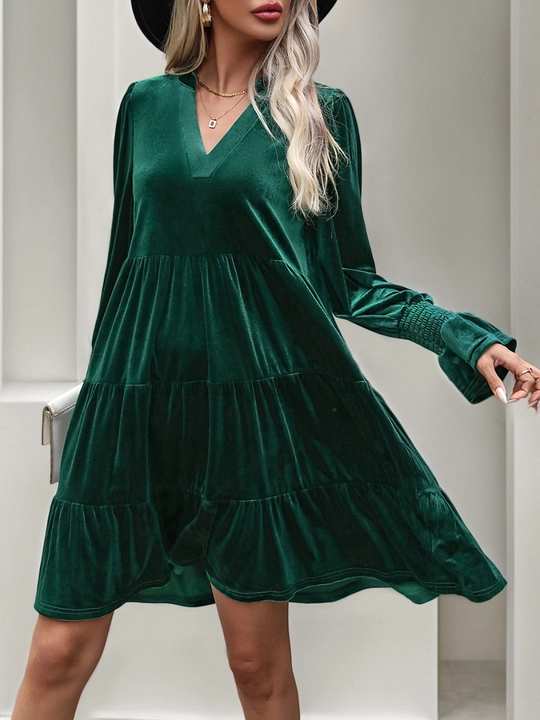 Ayollar baxmal ko‘ylagi - EllyFashion - 