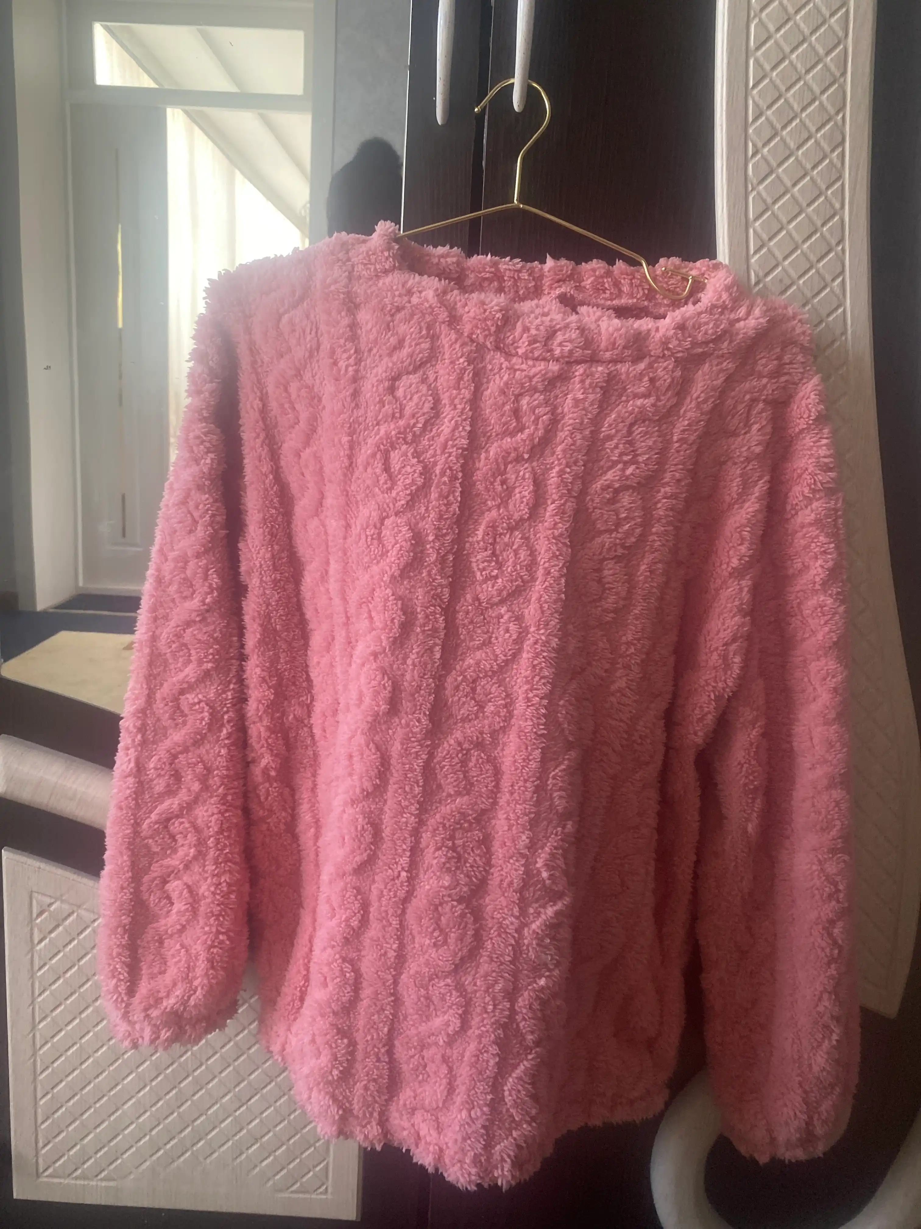 Пижама со штанами, мягкая, плюшевая, oversize, 6 цветов