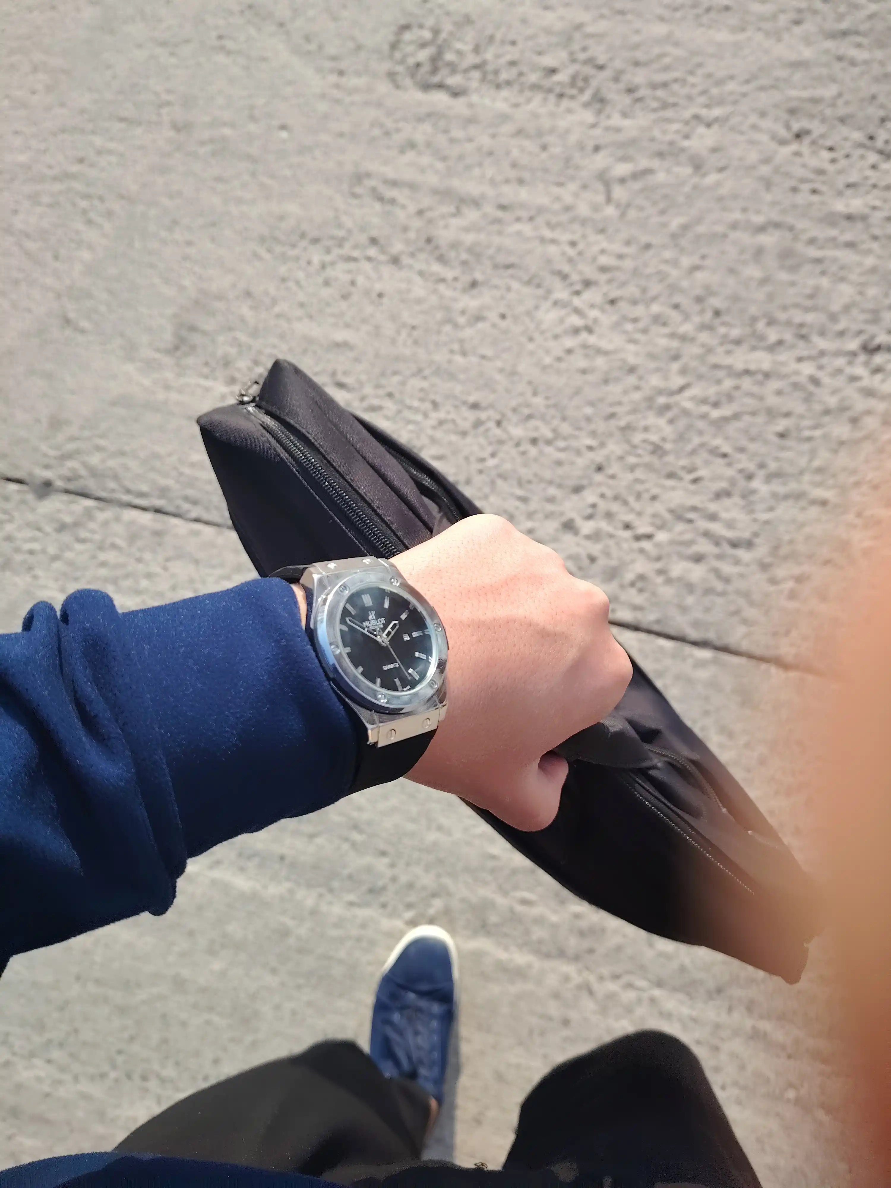 Erkaklar qo'l soati Hublot, har qanday uslubga mos keluvchi universal dizayn, quti bilan