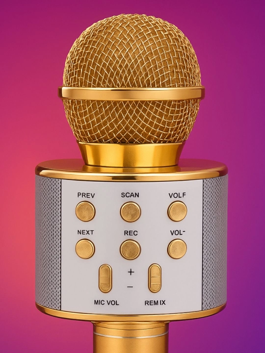 Караоке микрофон для детей, беспроводной с Bluetooth, WS-858, колонка с микрофоном