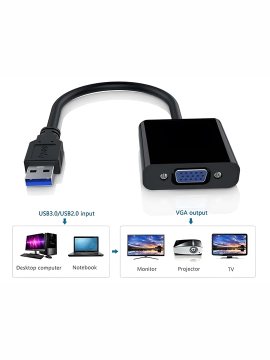 Кабель адаптера от HDMI к VGA - 