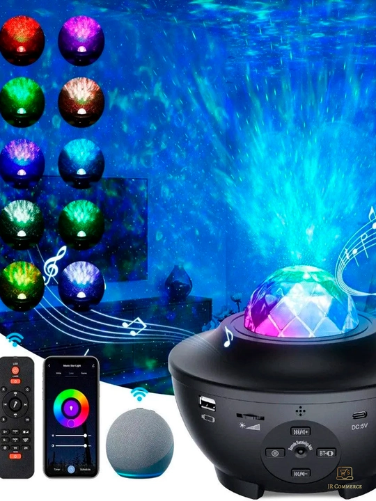 Yulduzli osmon projektor nochigi, LED Galaxy Star Projector, masofadan boshqaruv pulti bn
