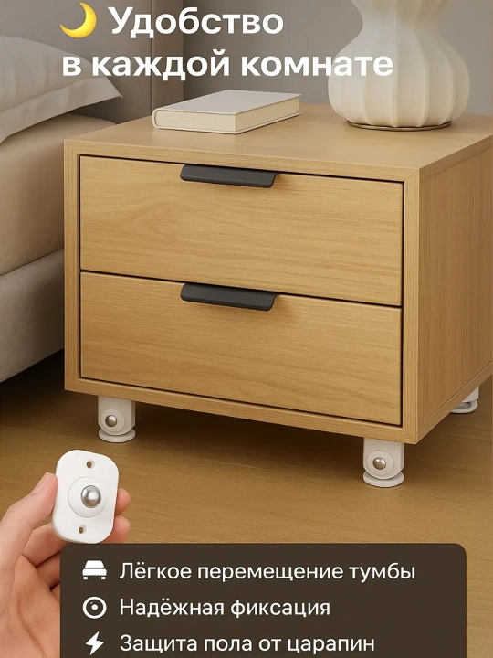 Mebel uchun 360° aylanadigan 3 rolikli g‘ildirak, quti va konteynerlar uchun mini rolik